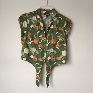 Vintage Inspired Cropped Button Down